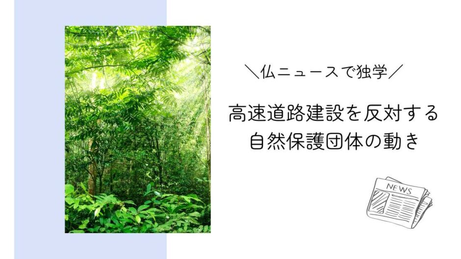 高速道路建設のための森林伐採反対運動｜フランスニュースで独学